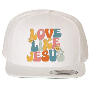 Retro Love Like Jesus Wool Snapback Cap