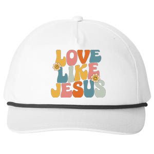 Retro Love Like Jesus Snapback Five-Panel Rope Hat