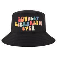 Retro Loudest Librarian Ever Funny School Librarian Gifts Cool Comfort Performance Bucket Hat