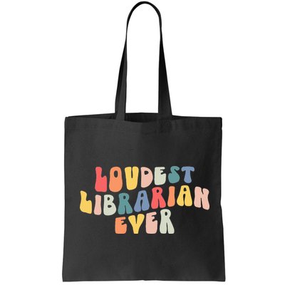 Retro Loudest Librarian Ever Funny School Librarian Gifts Bag