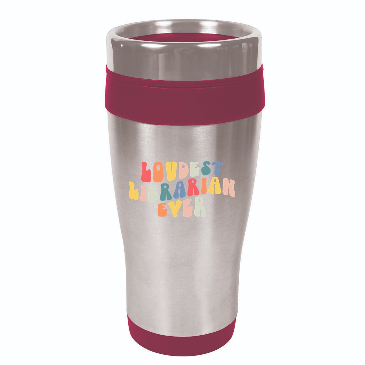 Retro Loudest Librarian Ever Funny School Librarian Gifts 16oz Travel Tumbler