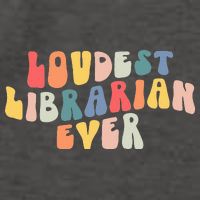 Retro Loudest Librarian Ever Funny School Librarian Gifts Vector Backpack