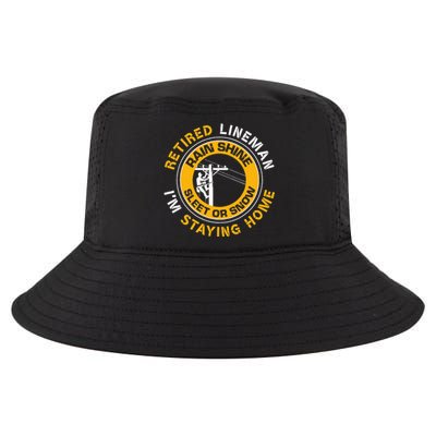 Retired Lineman Lineworker Power Lineman Retirement Cool Comfort Performance Bucket Hat