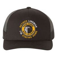 Retired Lineman Lineworker Power Lineman Retirement Yupoong Adult 5-Panel Trucker Hat