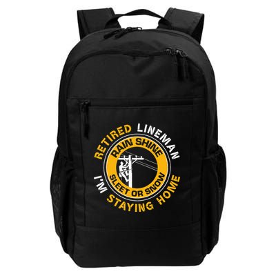 Retired Lineman Lineworker Power Lineman Retirement Daily Commute Backpack
