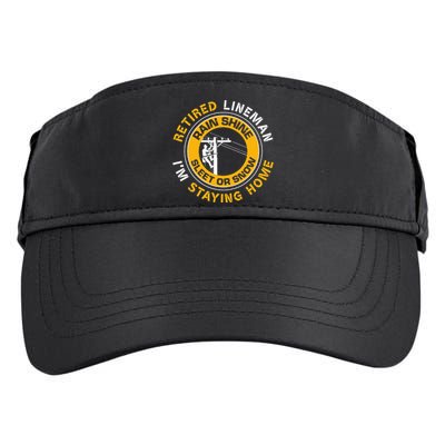 Retired Lineman Lineworker Power Lineman Retirement Adult Drive Performance Visor