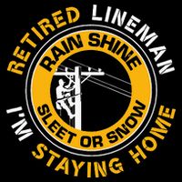 Retired Lineman Lineworker Power Lineman Retirement Drawstring Bag