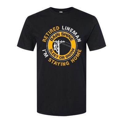 Retired Lineman Lineworker Power Lineman Retirement Softstyle CVC T-Shirt