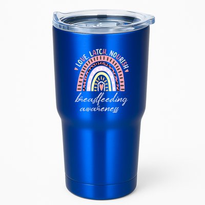 Rainbow Love Latch Nourish Breastfeeding Awareness Month Tumbler