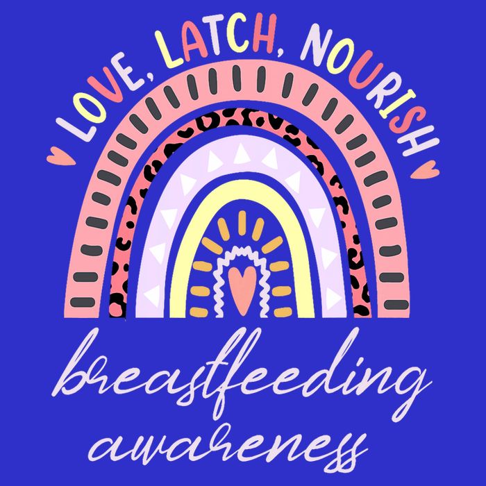 Rainbow Love Latch Nourish Breastfeeding Awareness Month Visor