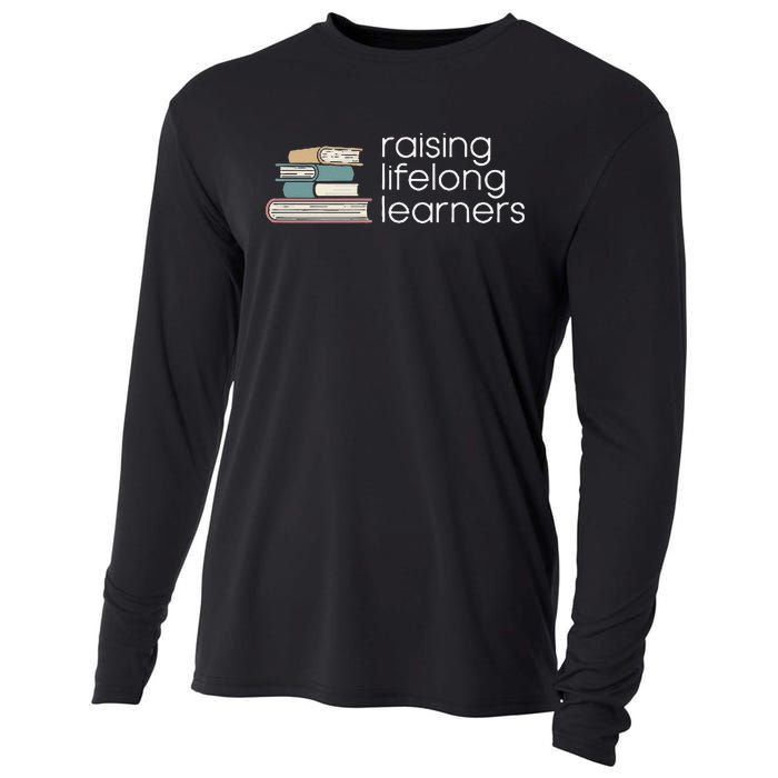 Raising Lifelong Learners Books Bookish Homeschool Mama Cooling Performance Long Sleeve Crew