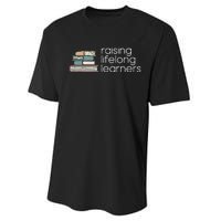 Raising Lifelong Learners Books Bookish Homeschool Mama Performance Sprint T-Shirt