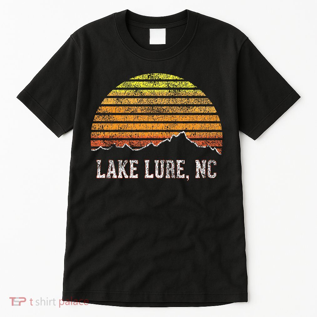 Retro Lake Lure North Carolina Mountain Sunset Tall T-Shirt