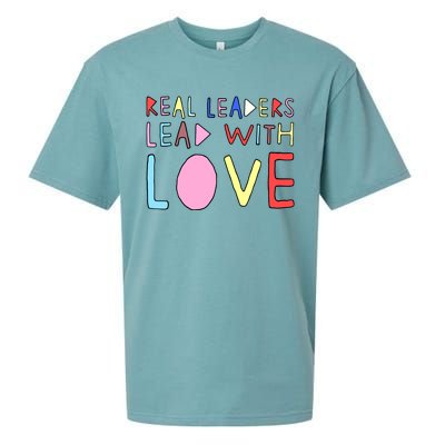 Real Leaders Lead With Love Sueded Cloud Jersey T-Shirt