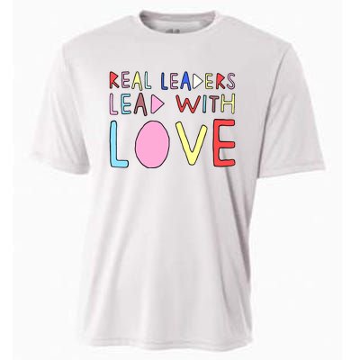 Real Leaders Lead With Love Cooling Performance Crew T-Shirt