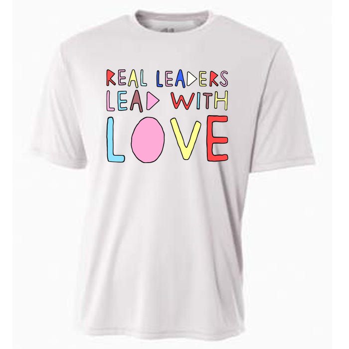 Real Leaders Lead With Love Cooling Performance Crew T-Shirt