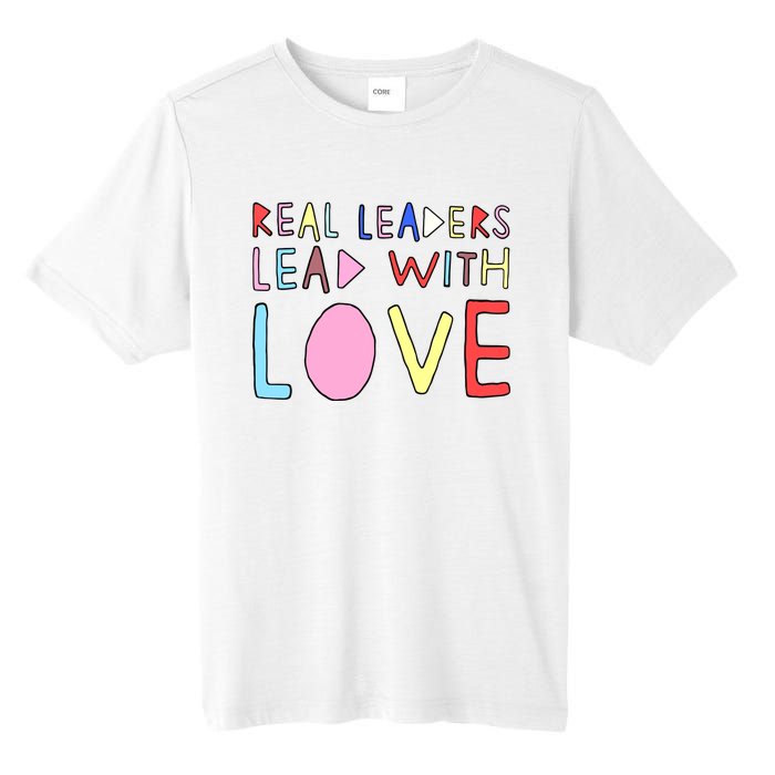 Real Leaders Lead With Love Tall Fusion ChromaSoft Performance T-Shirt