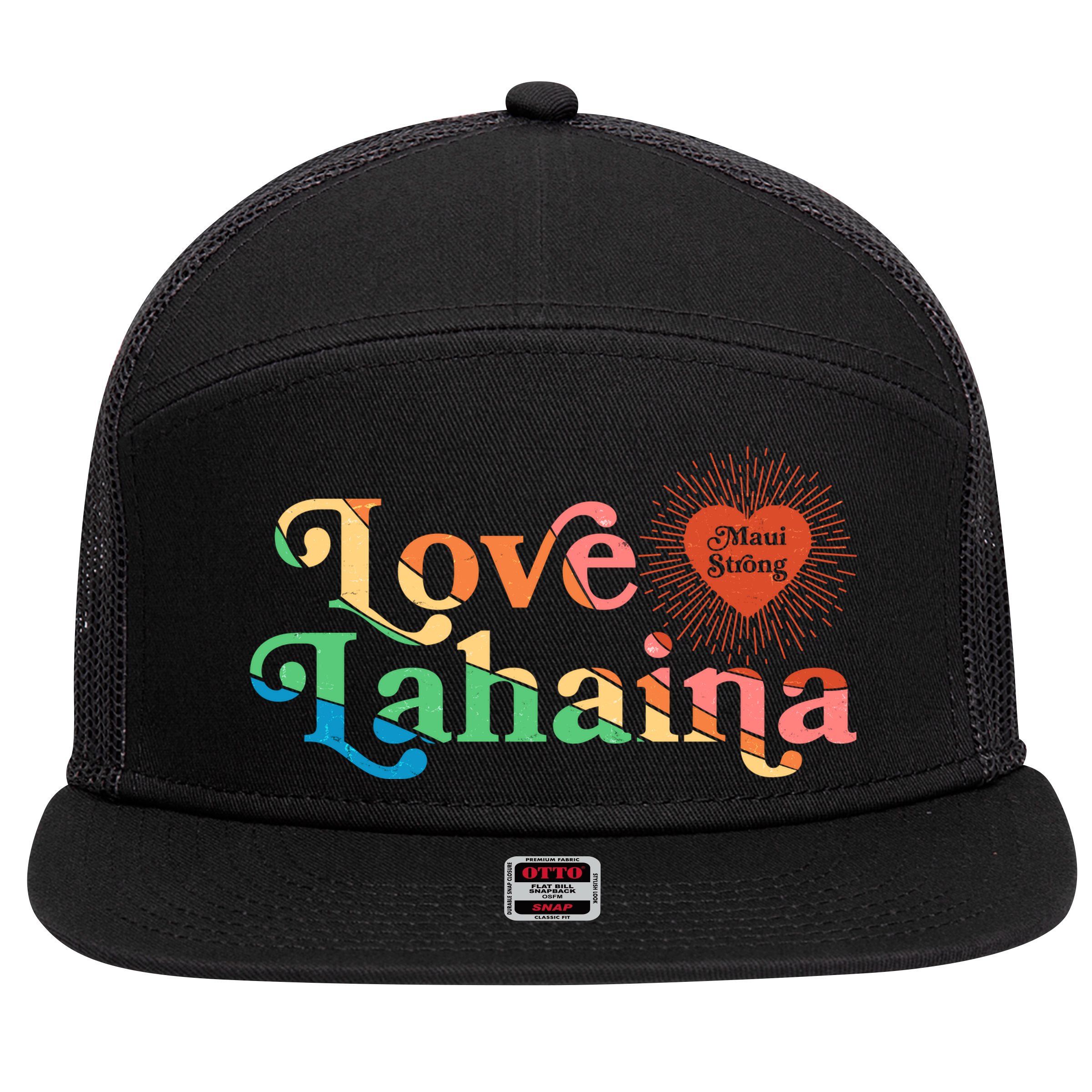 Retro Love Lahaina Maui Strong 7 Panel Mesh Trucker Snapback Hat