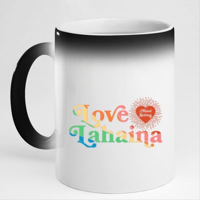 Retro Love Lahaina Maui Strong 11oz Black Color Changing Mug