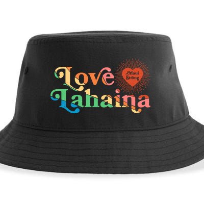 Retro Love Lahaina Maui Strong Sustainable Bucket Hat