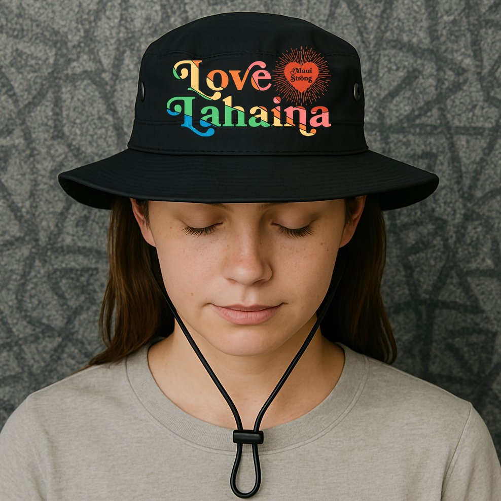 Retro Love Lahaina Maui Strong Bucket Hat