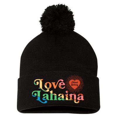Retro Love Lahaina Maui Strong Pom Pom 12in Knit Beanie