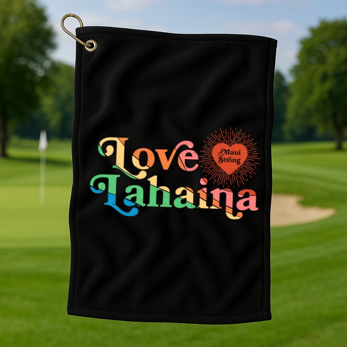 Retro Love Lahaina Maui Strong Golf Towel