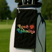 Retro Love Lahaina Maui Strong Golf Towel