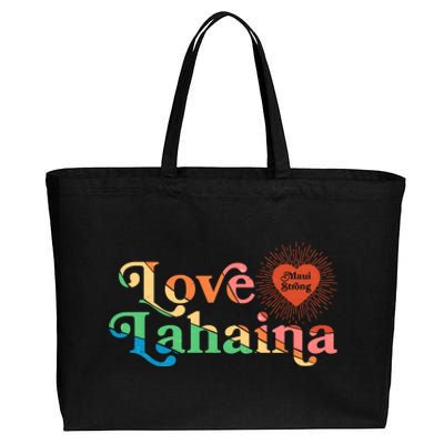 Retro Love Lahaina Maui Strong Cotton Canvas Jumbo Tote