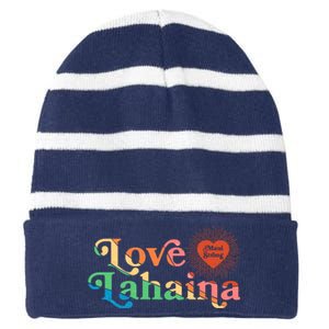 Retro Love Lahaina Maui Strong Striped Beanie with Solid Band