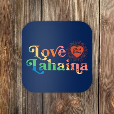 Retro Love Lahaina Maui Strong Coaster