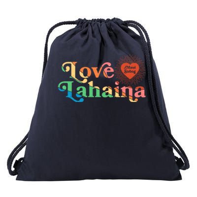 Retro Love Lahaina Maui Strong Drawstring Bag