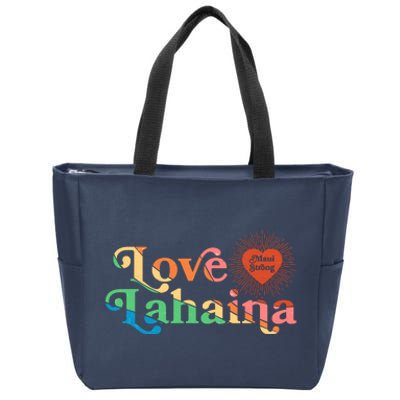 Retro Love Lahaina Maui Strong Zip Tote Bag