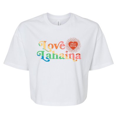 Retro Love Lahaina Maui Strong Bella+Canvas Jersey Crop Tee