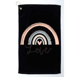 Rainbow Love Ll Love Is Love Valentine Day Graphic Gift Funny Gift Platinum Collection Golf Towel