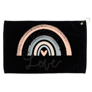 Rainbow Love Ll Love Is Love Valentine Day Graphic Gift Funny Gift Grommeted Golf Towel