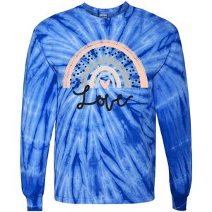 Rainbow Love Ll Love Is Love Valentine Day Graphic Gift Funny Gift Tie-Dye Long Sleeve Shirt