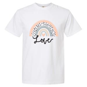 Rainbow Love Ll Love Is Love Valentine Day Graphic Gift Funny Gift Garment-Dyed Heavyweight T-Shirt