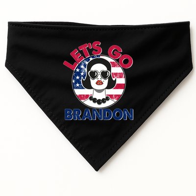 Retro Lady Let's Go Brandon USA-Made Doggie Bandana