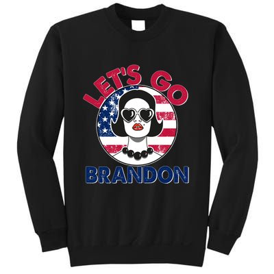 Retro Lady Let's Go Brandon Sweatshirt