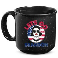 Retro Lady Let's Go Brandon 15oz Campfire Ceramic Mug