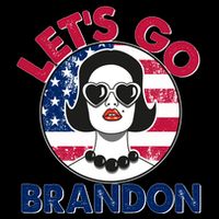 Retro Lady Let's Go Brandon 16 in Basic Backpack