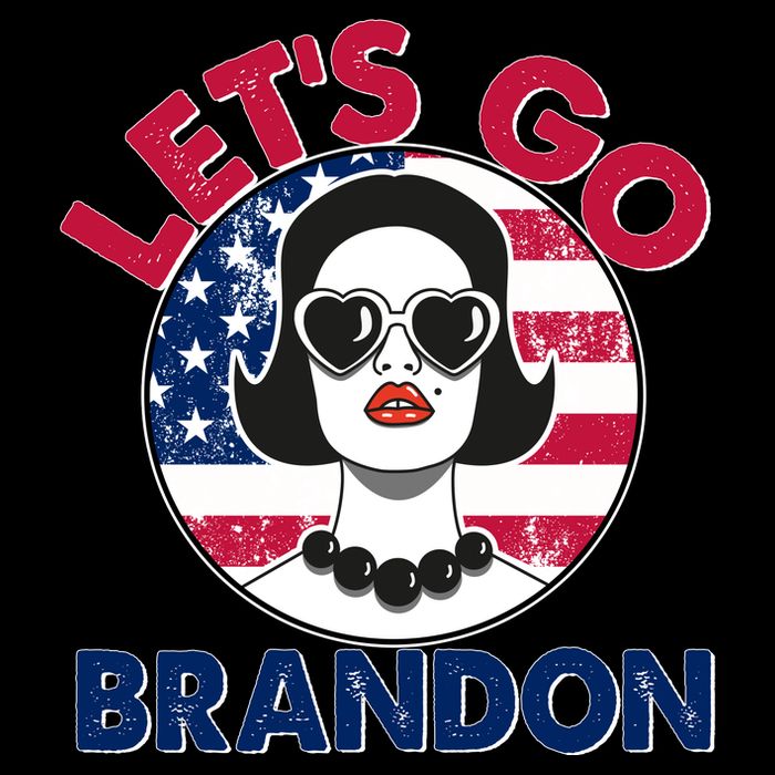 Retro Lady Let's Go Brandon 16 in Basic Backpack