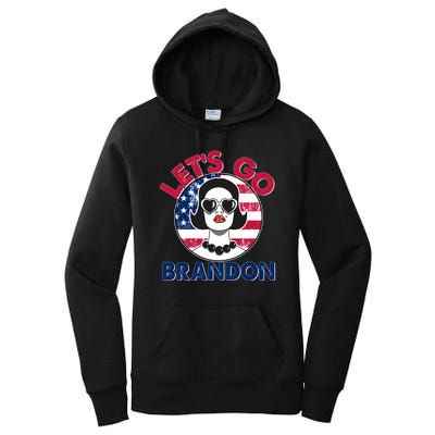 Retro Lady Let's Go Brandon Women's Pullover Hoodie