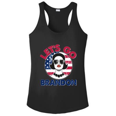 Retro Lady Let's Go Brandon Ladies PosiCharge Competitor Racerback Tank