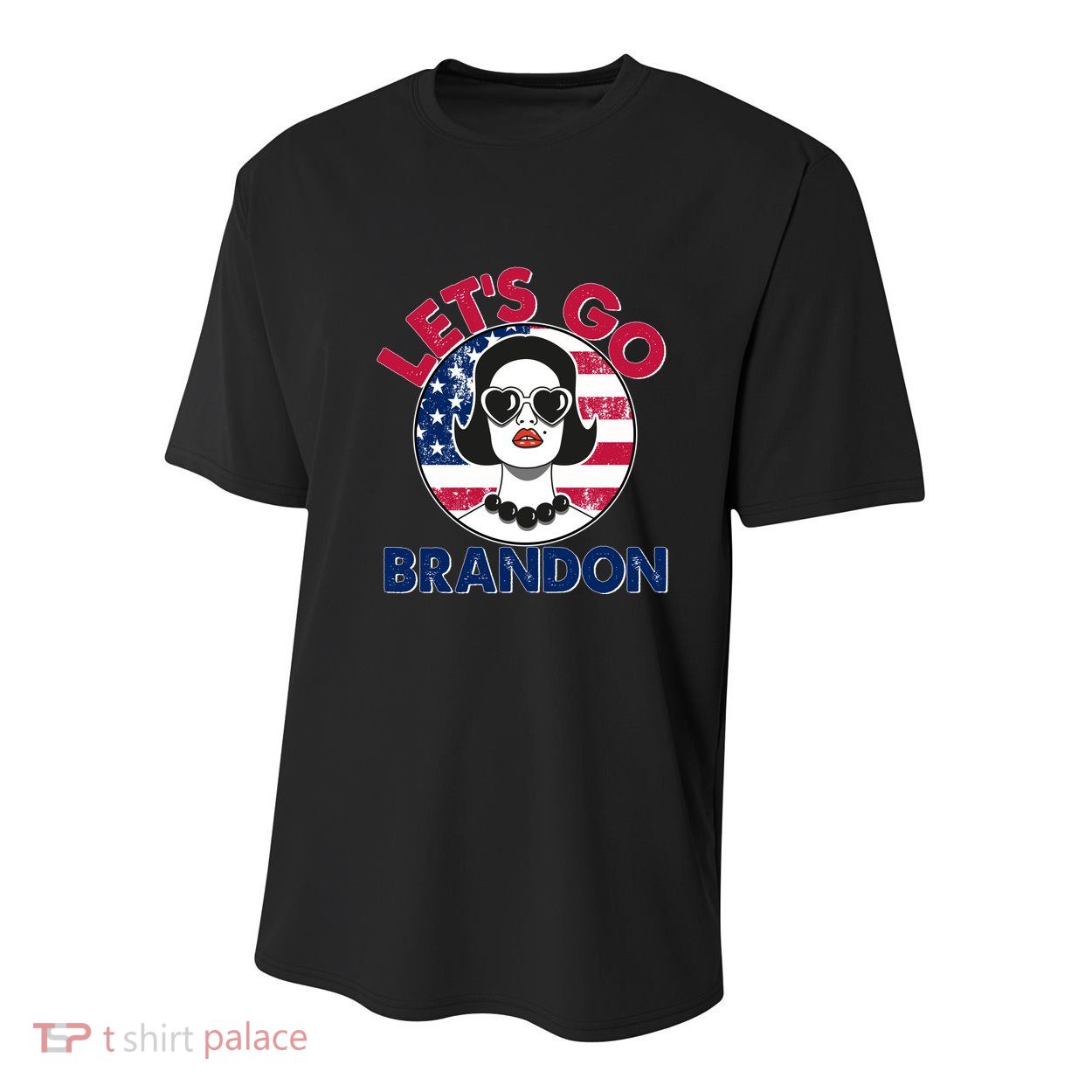 Retro Lady Let's Go Brandon Youth Performance Sprint T-Shirt