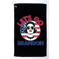 Retro Lady Let's Go Brandon Golf Towel
