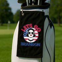 Retro Lady Let's Go Brandon Golf Towel
