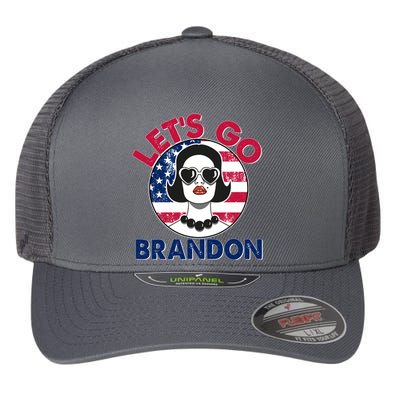 Retro Lady Let's Go Brandon Flexfit Unipanel Trucker Cap
