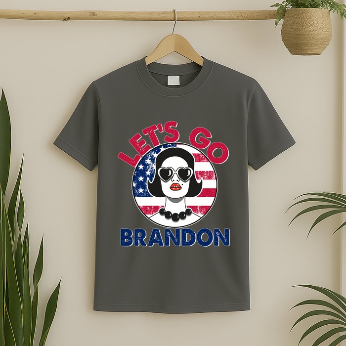 Retro Lady Let's Go Brandon T-Shirt